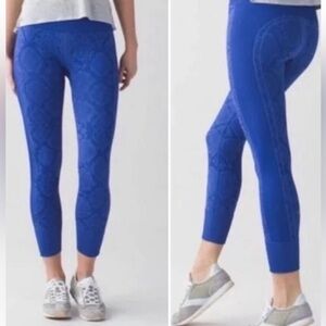 lululemon athletica Vibrant Blue Textured Leggings